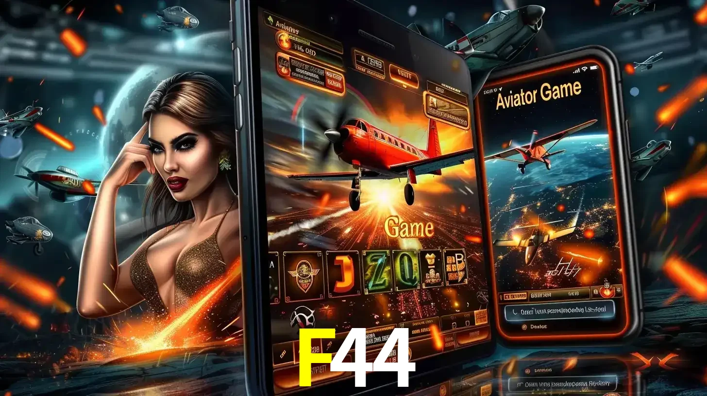 Mulher estilosa cercada por telas que exibem a jogabilidade do Aviator, capturando a intensidade e a estratégia deste popular crash game oferecido pelo F44.